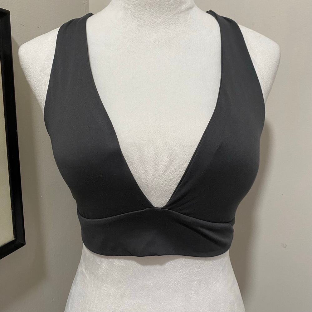 New With Tags  SO  Brushed Micro Crossback Plunge Plus Size XXL Charcoal Grey